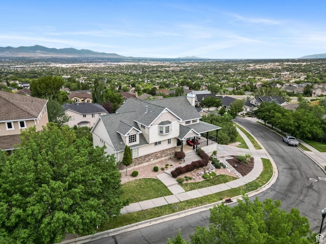 13994 S Stone Dr E, Draper, UT 84020 - aerial view of residential area with mountains