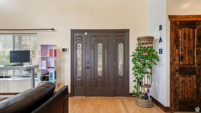 13994 S Stone Dr E, Draper, UT 84020 - entrance foyer with light wood finished floors