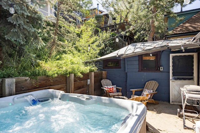 416 Marsac Ave, Park City, UT 84060 - view of patio / terrace with a hot tub