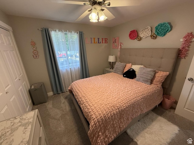 1079 E 850 S, Spanish Fork, UT 84660 - carpeted bedroom featuring a ceiling fan