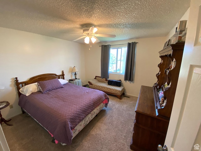 6690 S 3270 W, West Jordan, UT 84084 - carpeted bedroom featuring a ceiling fan and a textured ceiling