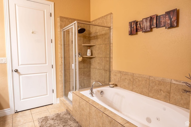 1959 W Golden Pond Way S, Orem, UT 84059 - full bathroom with a whirlpool tub, a stall shower, and tile patterned floors