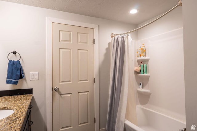 1959 W Golden Pond Way S, Orem, UT 84059 - full bathroom with shower / bath combo, vanity, and recessed lighting