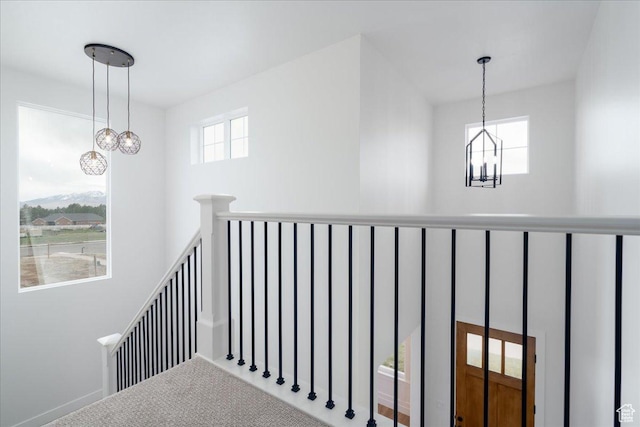 2960 N 1080 W, Lehi, UT 84043 - staircase with a chandelier and baseboards