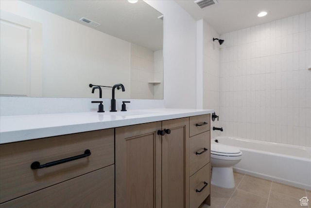 2960 N 1080 W, Lehi, UT 84043 - bathroom with vanity, tile patterned floors, and shower / bath combination