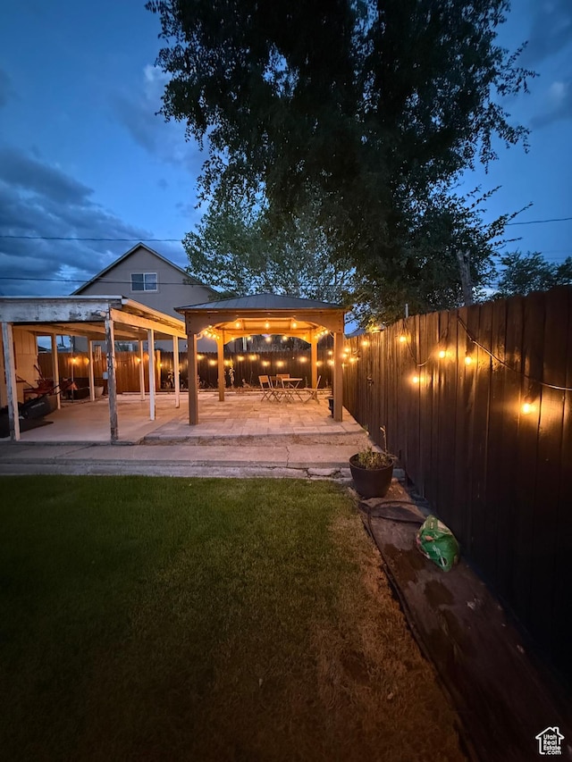 548 E 200 N, Payson, UT 84651 - fenced backyard featuring a gazebo and a patio area