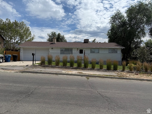 548 E 200 N, Payson, UT 84651 - single story home featuring driveway, a chimney, and an attached garage