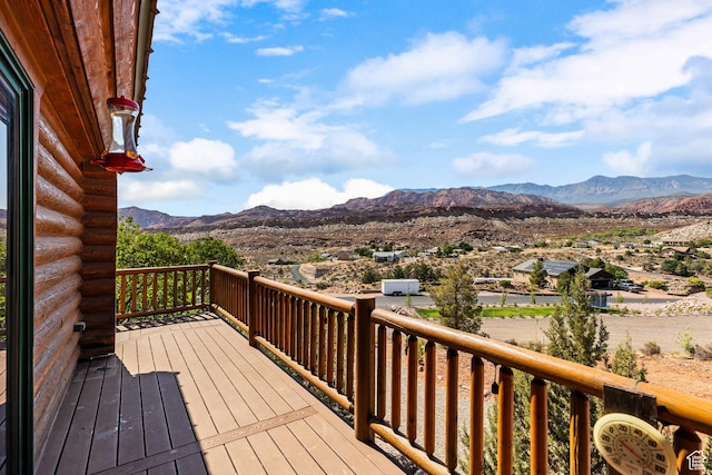214 W Shinarump Cir, Leeds, UT 84746 - deck with a mountain view