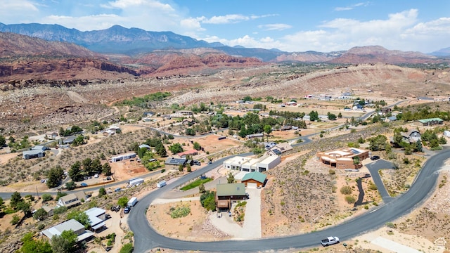 214 W Shinarump Cir, Leeds, UT 84746 - aerial overview of property's location featuring a mountainous background