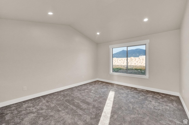 1182 N Berra Blvd, Tooele, UT 84074 - unfurnished room featuring carpet floors, recessed lighting, and vaulted ceiling