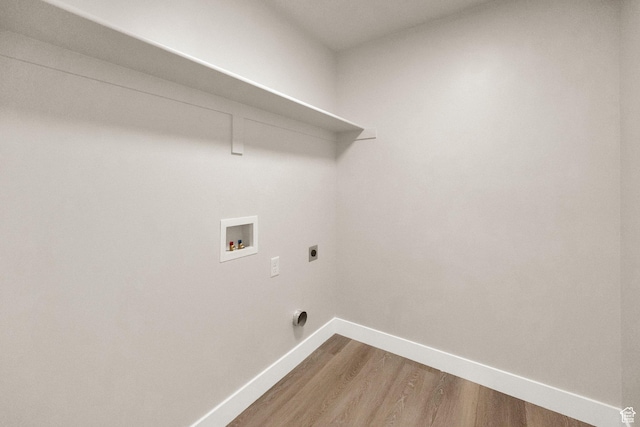 1182 N Berra Blvd, Tooele, UT 84074 - laundry area featuring dark wood finished floors, washer hookup, and hookup for an electric dryer