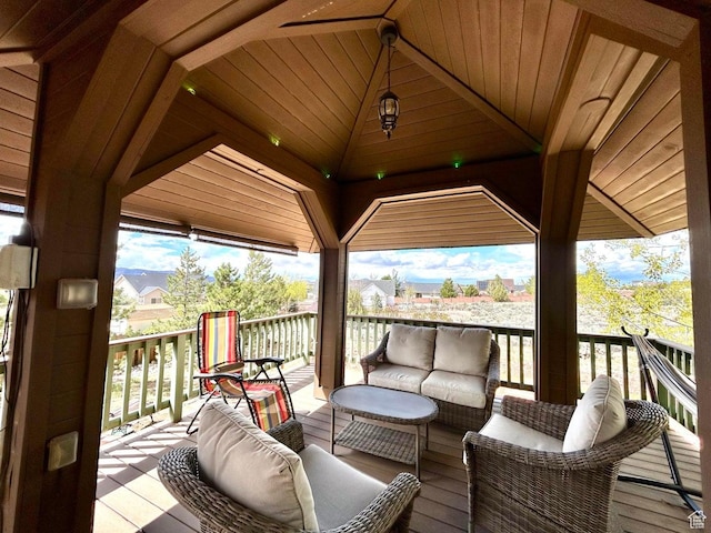 4140 W 975 S, Cedar City, UT 84720 - deck featuring outdoor lounge area and a gazebo