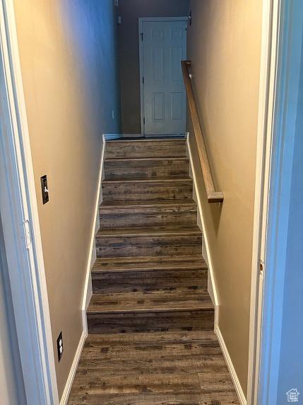 1579 W 2050 N, Clinton, UT 84015 - stairs featuring wood finished floors and baseboards