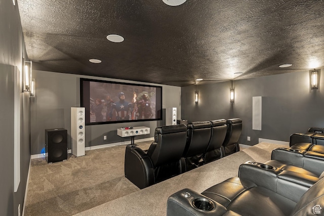 8687 N Oakmont Aly, Eagle Mountain, UT 84005 - carpeted cinema room with a textured ceiling