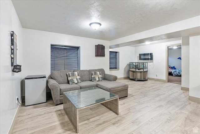3944 W Sage Blossom Way S, Jordan, UT 84009 - living room with light wood-type flooring and a textured ceiling