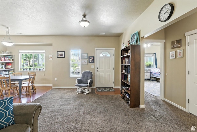 1492 N 565 W Unit 101, Logan, UT 84341 - living room with carpet and a textured ceiling