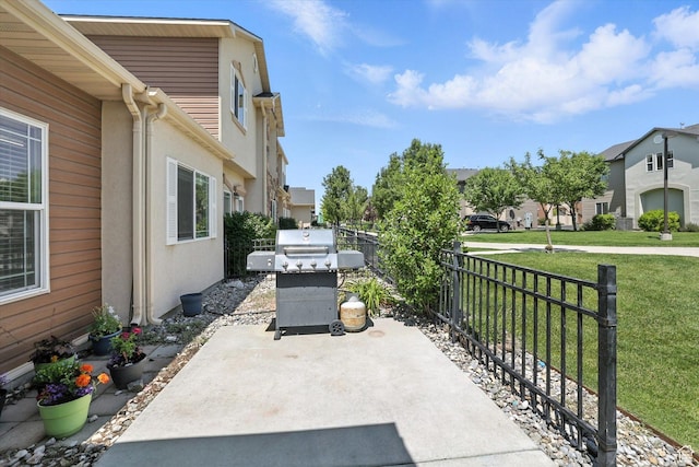 1492 N 565 W Unit 101, Logan, UT 84341 - view of patio / terrace with a grill and a residential view