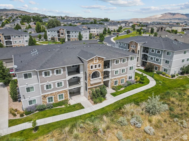 217 W Ridge Rd, Saratoga Springs, UT 84045 - aerial view of residential area with a mountainous background
