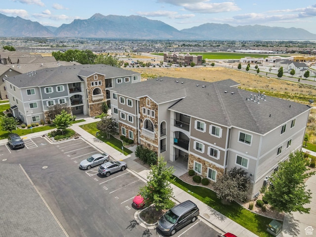 217 W Ridge Rd, Saratoga Springs, UT 84045 - aerial view of residential area featuring a mountain backdrop