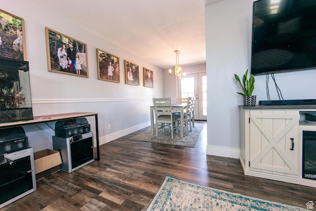 2080 W 2175 S, Syracuse, UT 84075 - dining space with a chandelier and dark wood-style floors
