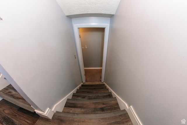2080 W 2175 S, Syracuse, UT 84075 - stairway featuring wood finished floors and a textured ceiling