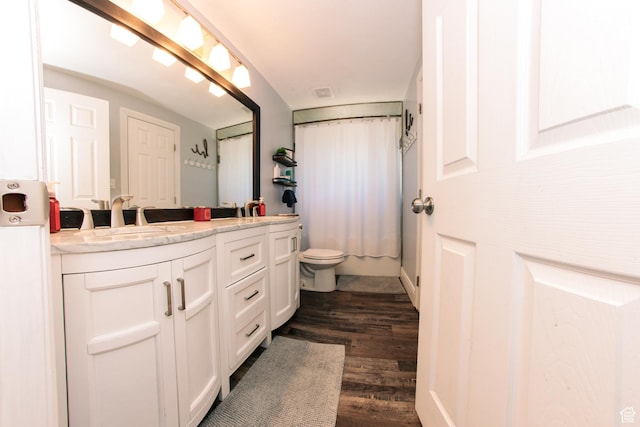 2080 W 2175 S, Syracuse, UT 84075 - full bath with double vanity, wood finished floors, and a shower with shower curtain