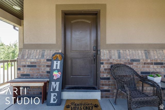 2185 N 250 W, Harrisville, UT 84414 - doorway to property featuring stucco siding
