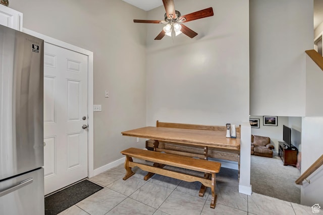 1492 N 1040 W, Orem, UT 84057 - dining room featuring a ceiling fan and a towering ceiling