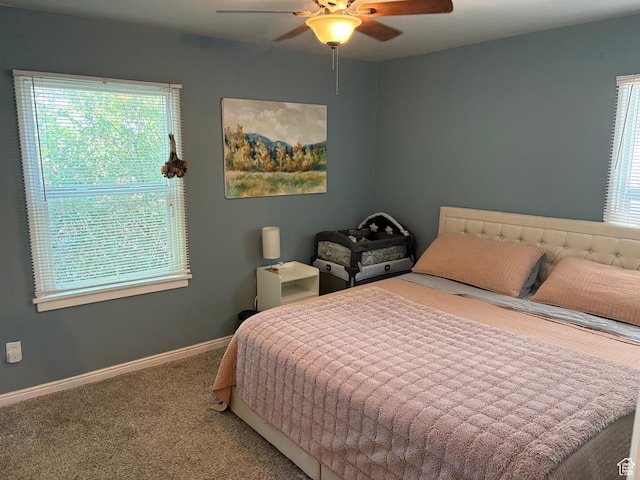 503 S Utah Ave, Provo, UT 84606 - carpeted bedroom with baseboards and a ceiling fan