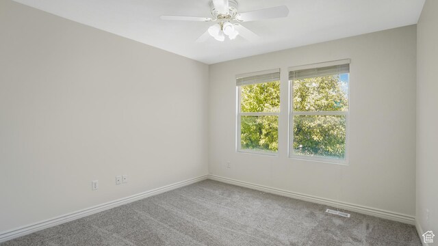 1238 S 1420 W, Woods Cross, UT 84087 - carpeted empty room featuring baseboards and a ceiling fan