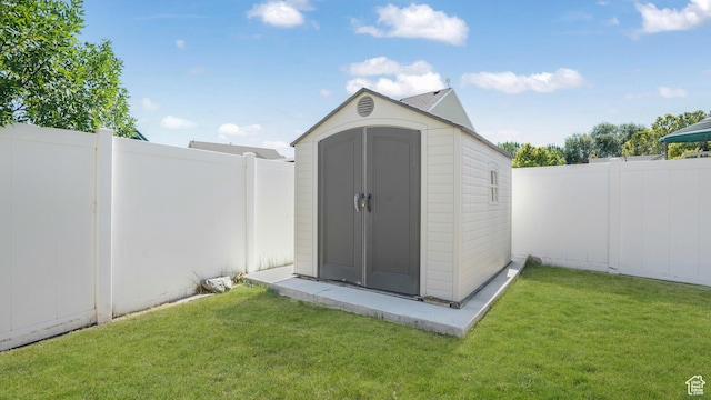 1238 S 1420 W, Woods Cross, UT 84087 - view of shed featuring a fenced backyard