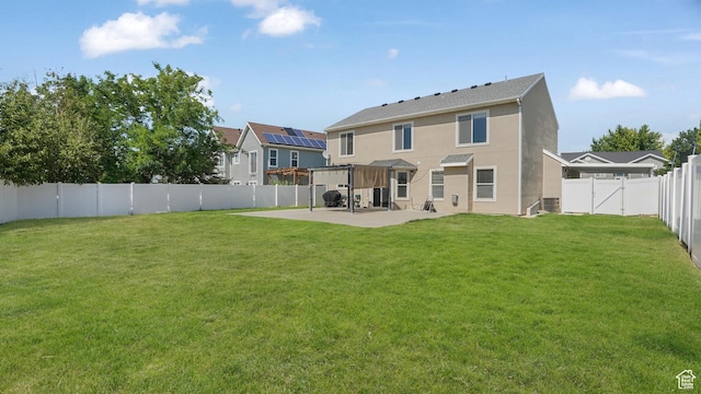 1238 S 1420 W, Woods Cross, UT 84087 - back of house with a patio area, a pergola, a fenced backyard, and stucco siding