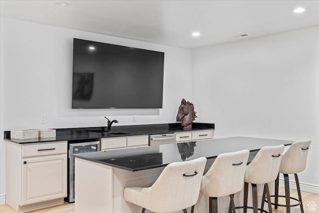 12469 S Patriot Hill Way, Herriman, UT 84096 - indoor bar with light wood-type flooring and recessed lighting