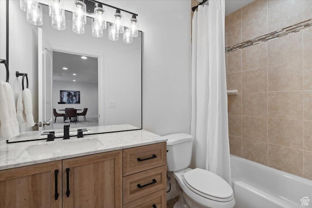 12469 S Patriot Hill Way, Herriman, UT 84096 - full bath with vanity, shower / tub combo, and recessed lighting