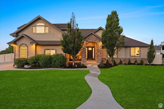 12469 S Patriot Hill Way, Herriman, UT 84096 - view of front of house with stone siding and stucco siding