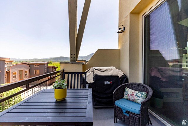 6169 Park Ln S Unit 36, Park City, UT 84098 - balcony featuring a mountain view and grilling area