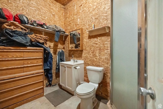 2214 S 1600 E, Preston, ID 83263 - bathroom featuring vanity and a stall shower