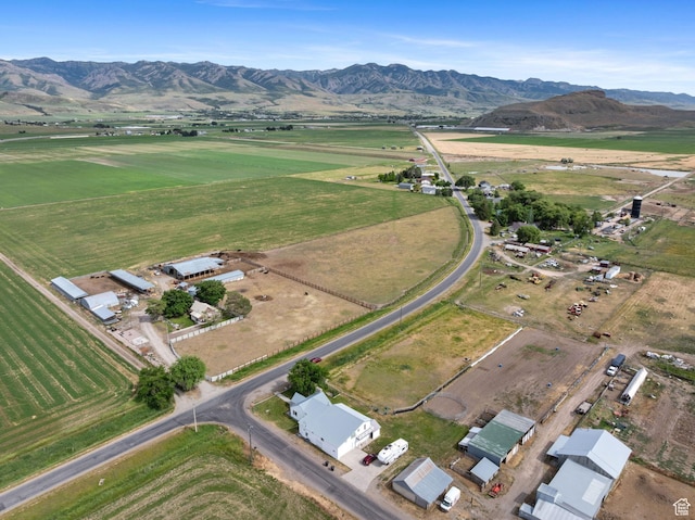 2214 S 1600 E, Preston, ID 83263 - aerial view of property and surrounding area with rural landscape and a mountainous background