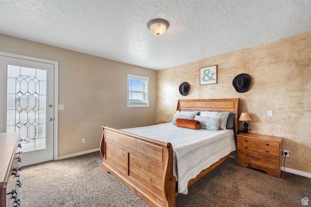2214 S 1600 E, Preston, ID 83263 - bedroom with carpet flooring, a textured ceiling, and access to outside