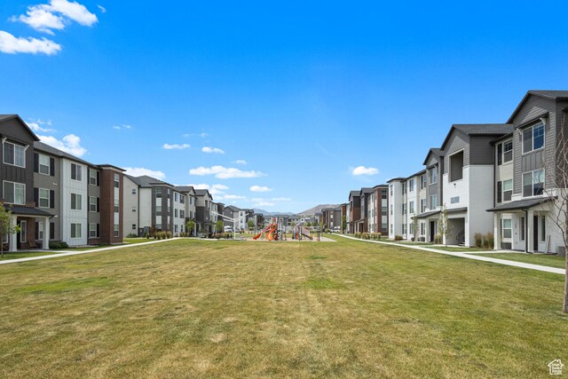 3637 W 1480 N Unit 302, Lehi, UT 84043 - view of home's community with a residential view and a lawn