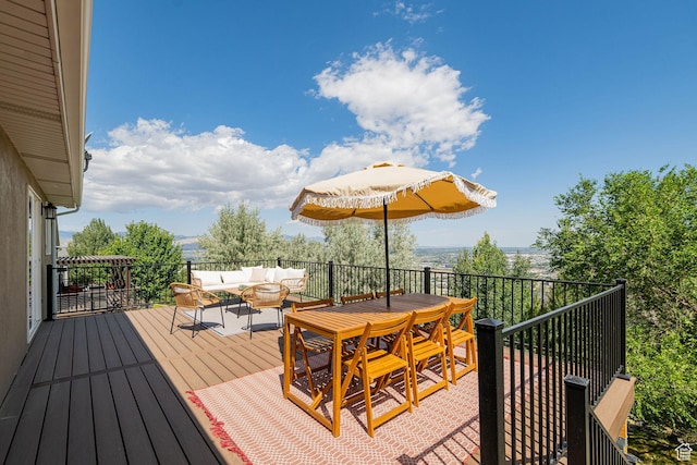 383 E Manti Dr S, Draper, UT 84020 - deck featuring an outdoor hangout area