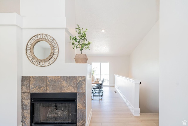 383 E Manti Dr S, Draper, UT 84020 - detailed view of wood finished floors and a fireplace