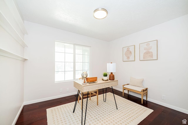 383 E Manti Dr S, Draper, UT 84020 - office area with dark wood finished floors