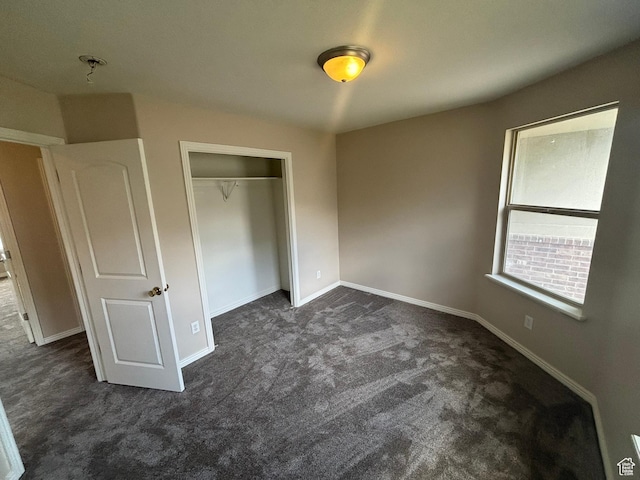 576 S 400 E, Santaquin, UT 84655 - unfurnished bedroom with dark colored carpet and a closet