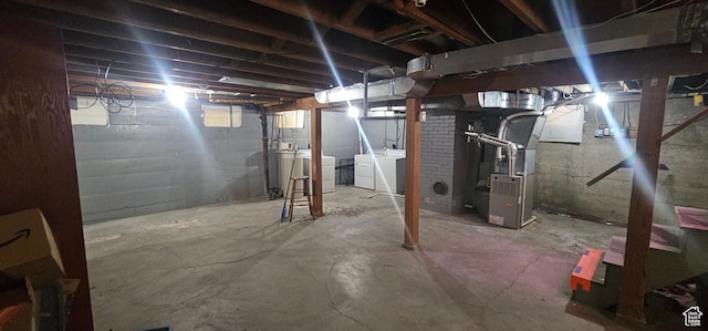 660 N 300 E, Price, UT 84501 - unfinished basement with washer and clothes dryer and heating unit