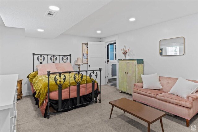 368 S 1100 E, Salt Lake City, UT 84102 - bedroom with light carpet and recessed lighting