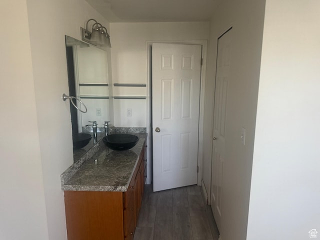 550 400 E Unit 3307, Salt Lake City, UT 84111 - bathroom featuring vanity and wood finished floors