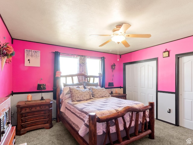 3646 S Elk Point Dr, Magna, UT 84044 - bedroom with light carpet and a ceiling fan