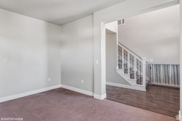 2086 W White Pine Dr S, Layton, UT 84041 - carpeted spare room featuring baseboards and stairs