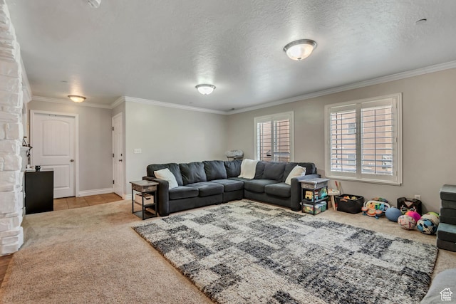 3569 E Rock Creek Rd Unit G1, Eagle Mountain, UT 84005 - living room featuring ornamental molding and carpet floors